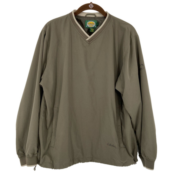 Cabela’s Women's Windcrest Jacket Size L Army Olive Green Pullover Lined - Picture 1 of 13